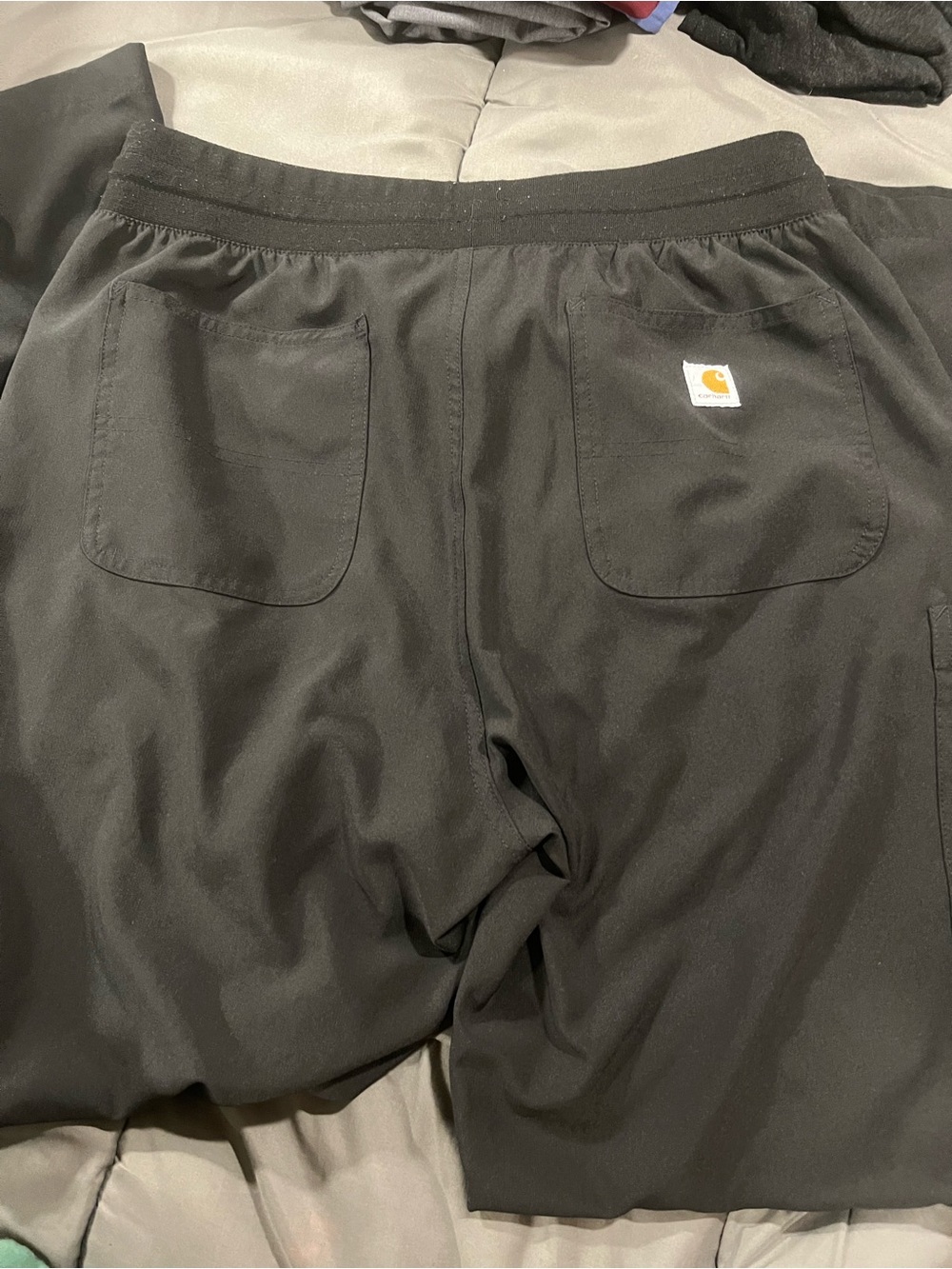 Carhartt Black Work Scrubs with Back Patch Pocket